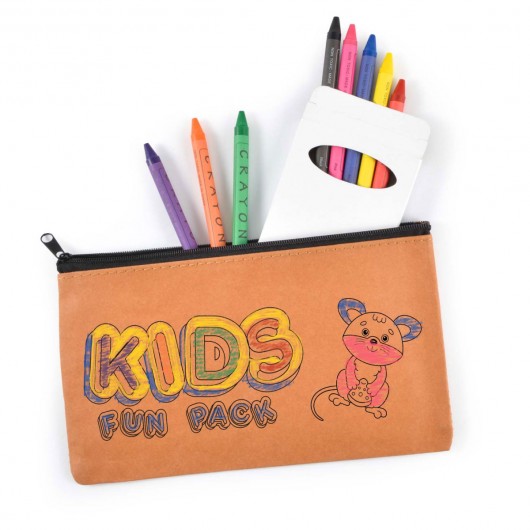 Promotional Kraft Pencil Case and Crayon Sets